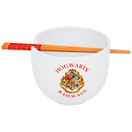 Harry Potter Hogwarts Railways Platform 9 3/4 Ramen Bowl w/ Chopsticks